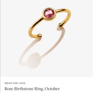 Oct Birthstone Ring (14k gld +.925 Slv+Swarovski)